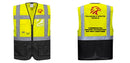Custom Warsaw Yellow and Black Professional Style Safety Vest