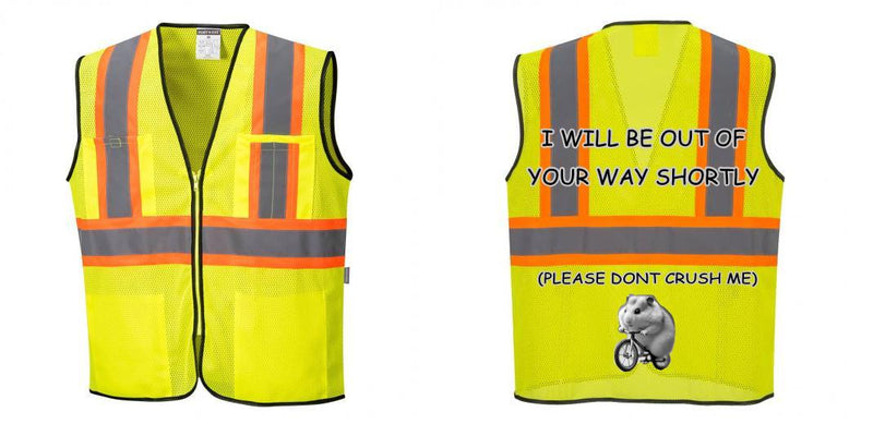 Custom Yellow Mesh Class 2 Reflective Safety Vest with Pockets