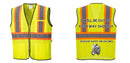 Custom Yellow Mesh Class 2 Reflective Safety Vest with Pockets