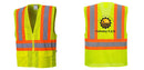 Custom Contrast High Visibility Full Mesh Yellow Safety Vest