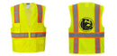 Custom Yellow Class 2 Safety Vest with Cooling Mesh Back