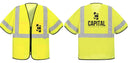 Custom Hi-Vis Yellow Mesh Safety Vest with Sleeves – ANSI Class 3, Reflective, Zipper Front