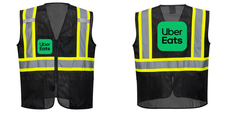 Black Safety Vest | Reflective High Visibility with Pockets