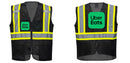Black Safety Vest | Reflective High Visibility with Pockets