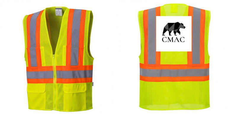 Custom Contrast High Visibility Full Mesh Yellow Safety Vest