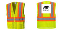 Custom Contrast High Visibility Full Mesh Yellow Safety Vest