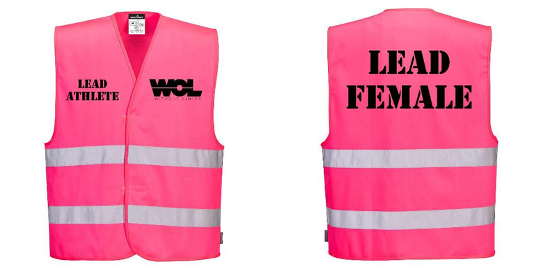 Custom PINK Safety Vest Reflective Hi-Vis Work and Event Style Vest