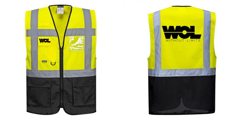 Warsaw Yellow and Black Professional Executive Style Safety Vest