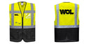 Warsaw Yellow and Black Professional Executive Style Safety Vest
