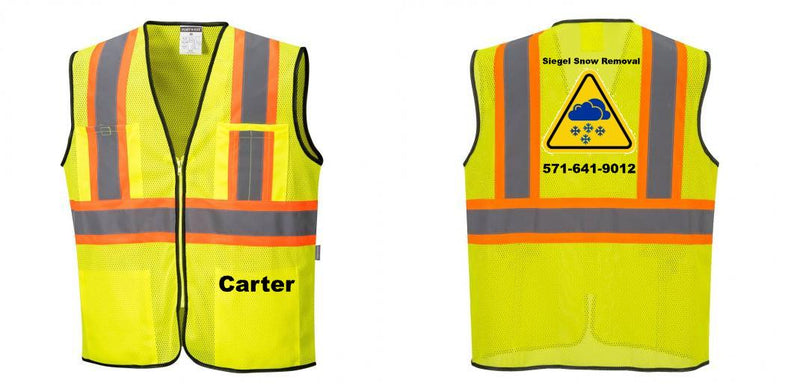 Custom Yellow Mesh Class 2 Reflective Safety Vest with Pockets