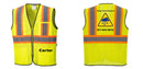 Custom Yellow Mesh Class 2 Reflective Safety Vest with Pockets