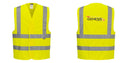Custom Logo Reflective Yellow Safety Vest - ANSI Class 2