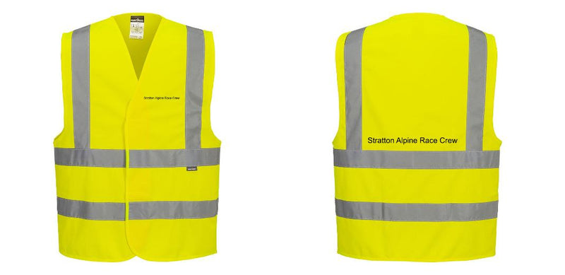 Custom Logo Reflective Yellow Safety Vest - ANSI Class 2
