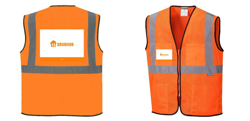 Custom Lightweight High Visibility ORANGE Tampa Mesh Vest