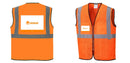 Custom Lightweight High Visibility ORANGE Tampa Mesh Vest