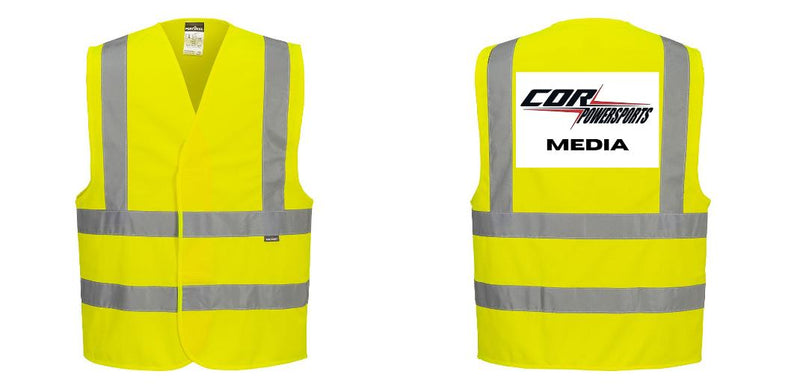 Custom Logo Reflective Yellow Safety Vest - ANSI Class 2