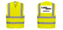 Custom Logo Reflective Yellow Safety Vest - ANSI Class 2