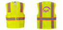 Custom Yellow Class 2 Safety Vest with Cooling Mesh Back