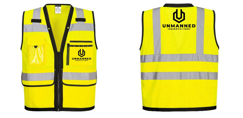 Custom Heavy Duty Hi-Vis Surveyor Vest