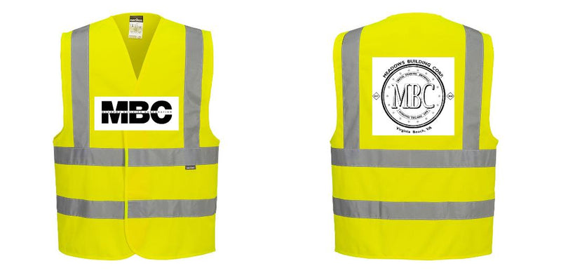 Custom Logo Reflective Yellow Safety Vest - ANSI Class 2