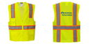 Custom Yellow Class 2 Safety Vest with Cooling Mesh Back