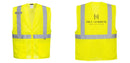 Custom Hi-Vis Yellow Safety Vest – Mesh, Reflective, Zipper Front, ANSI Class 2