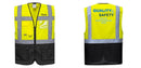 Custom Warsaw Yellow and Black Professional Style Safety Vest