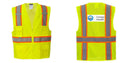 Custom Yellow Class 2 Safety Vest with Cooling Mesh Back