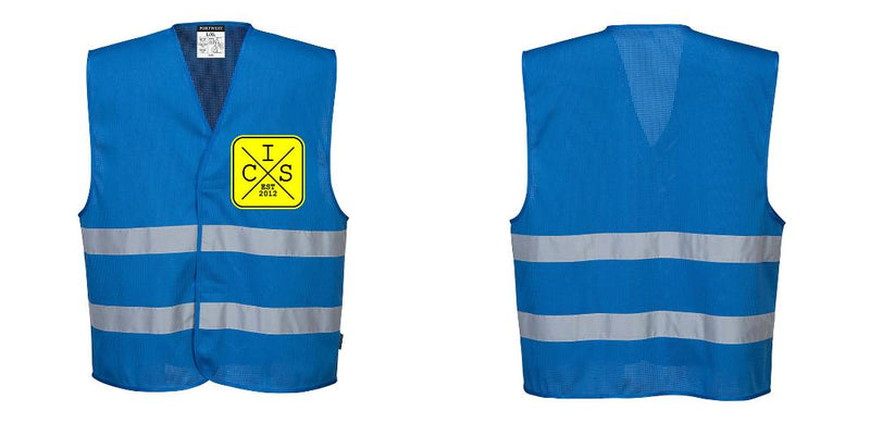 Custom Royal Blue MeshAir Reflective Safety Vest – Event & General Use