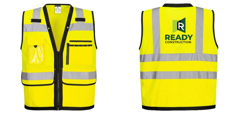 Custom Heavy Duty Hi-Vis Surveyor Vest