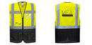 Custom Warsaw Yellow and Black Professional Style Safety Vest