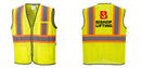 Custom Yellow Mesh Class 2 Reflective Safety Vest with Pockets
