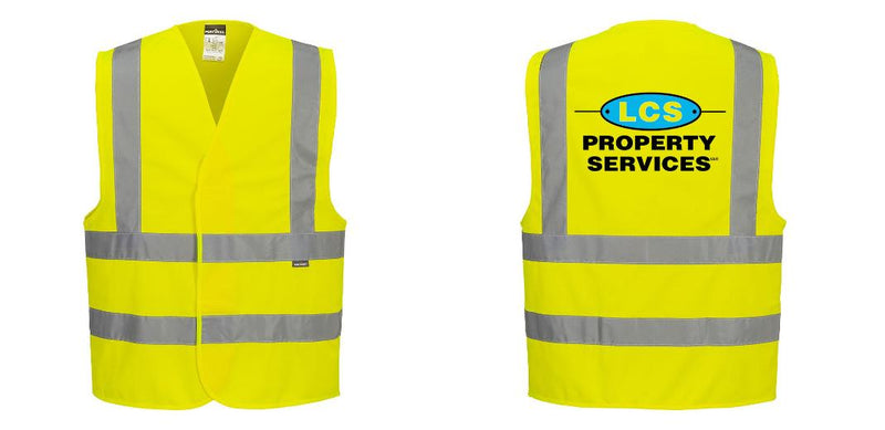 Custom Logo Reflective Yellow Safety Vest - ANSI Class 2