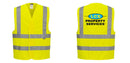 Custom Logo Reflective Yellow Safety Vest - ANSI Class 2