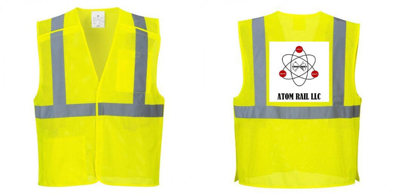 Custom Breakaway Class 2 Yellow Safety Vest Hi-Vis Reflective Breathable Mesh