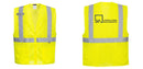 Custom Hi-Vis Yellow Safety Vest – Mesh, Reflective, Zipper Front, ANSI Class 2
