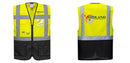 Custom Warsaw Yellow and Black Professional Style Safety Vest