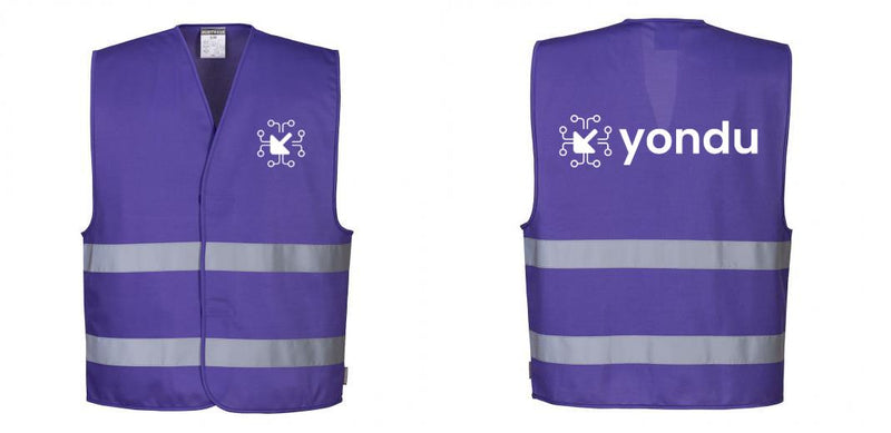 Custom PURPLE Work and Event Style Safety Reflective Vest