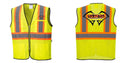 Custom Yellow Mesh Class 2 Reflective Safety Vest with Pockets