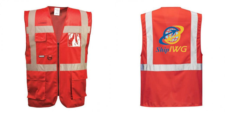 Custom RED Professional Executive Style Safety Vest