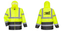 Hi-Vis Yellow Rain Jacket – Waterproof, Reflective, ANSI Class 3, Two-Tone
