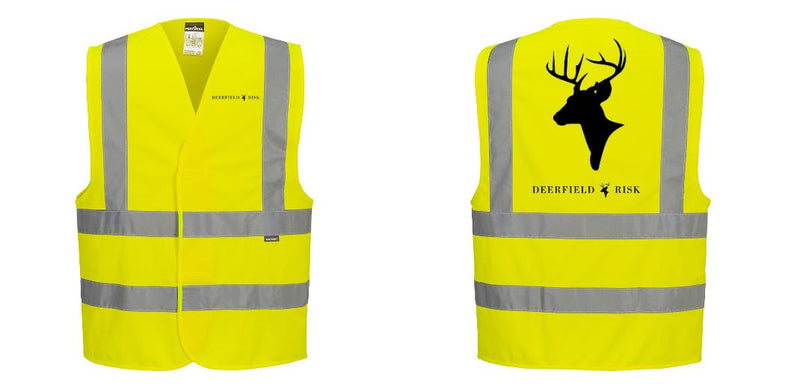Custom Logo Reflective Yellow Safety Vest - ANSI Class 2