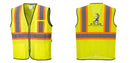 Custom Yellow Mesh Class 2 Reflective Safety Vest with Pockets