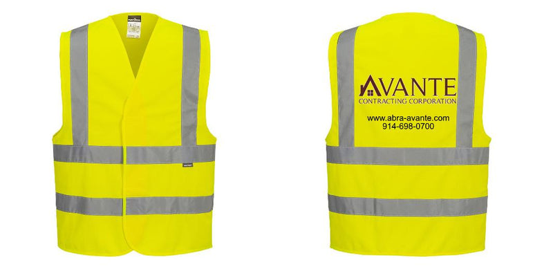 Custom Logo Reflective Yellow Safety Vest - ANSI Class 2