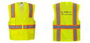 Custom Yellow Class 2 Safety Vest with Cooling Mesh Back