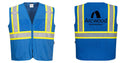 Custom Royal Blue Safety Vest Reflective High Visibility with Pockets