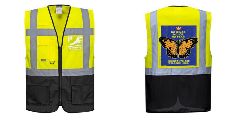 Custom Warsaw Yellow and Black Professional Style Safety Vest