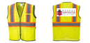 Custom Yellow Mesh Class 2 Reflective Safety Vest with Pockets
