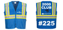 Custom Royal Blue Safety Vest Reflective High Visibility with Pockets