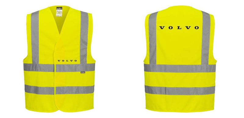 Custom Logo Reflective Yellow Safety Vest - ANSI Class 2